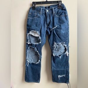 Levi high waisted cutout jeans waist 30